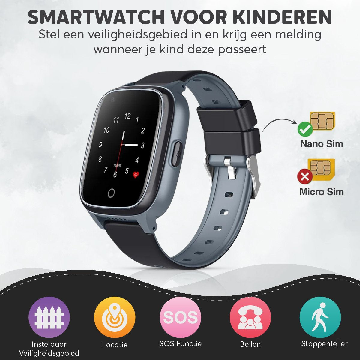 4G GPS Horloge Kind - Inclusief Simkaart - Smartwatch Voor Kinderen