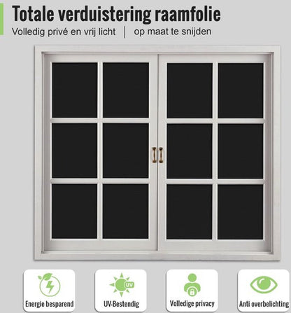 Verduisteringsdoek - 60 cm x 200 cm - Zwart