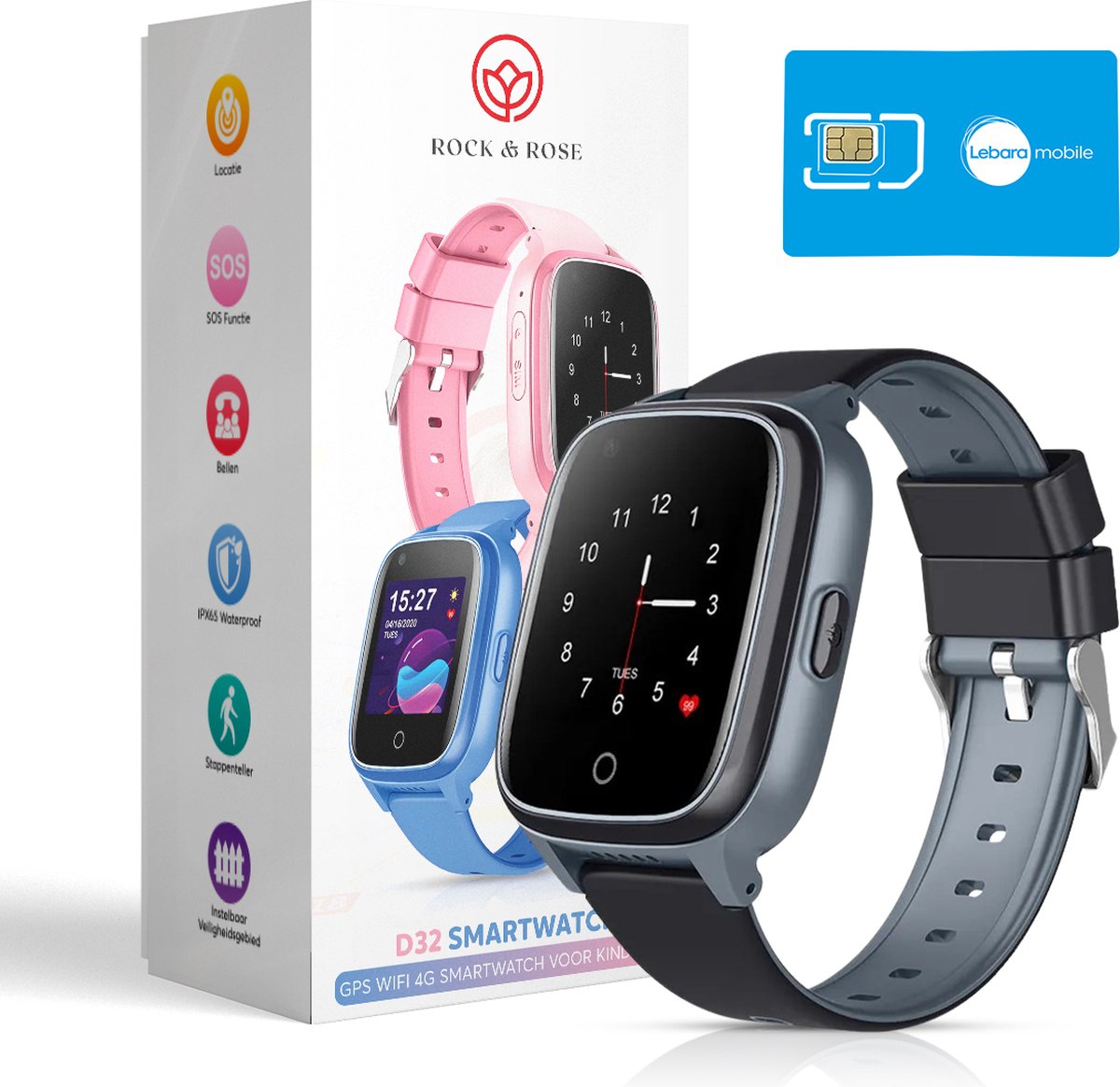 4G GPS Horloge Kind - Inclusief Simkaart - Smartwatch Voor Kinderen