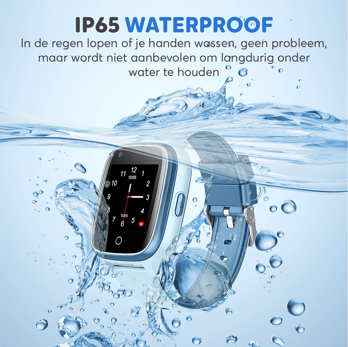 4G GPS Horloge Kind - Smartwatch Voor Kinderen - Blauw