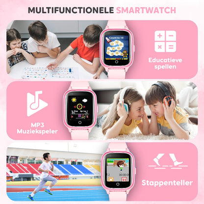 4G GPS Horloge Kind - Smartwatch Voor Kinderen - Roze