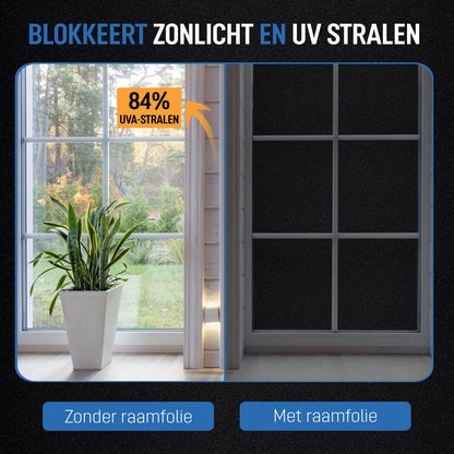 Verduisteringsdoek - 45 cm x 200 cm - Raamfolie Verduisterend - Blackout - Anti Inkijk, Isolerend en Zonwerend
