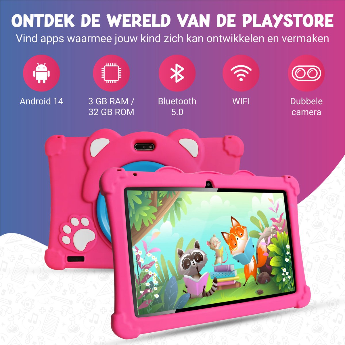 Tablet Voor Kinderen - 10.1 Inch - Kindertablet - Roze
