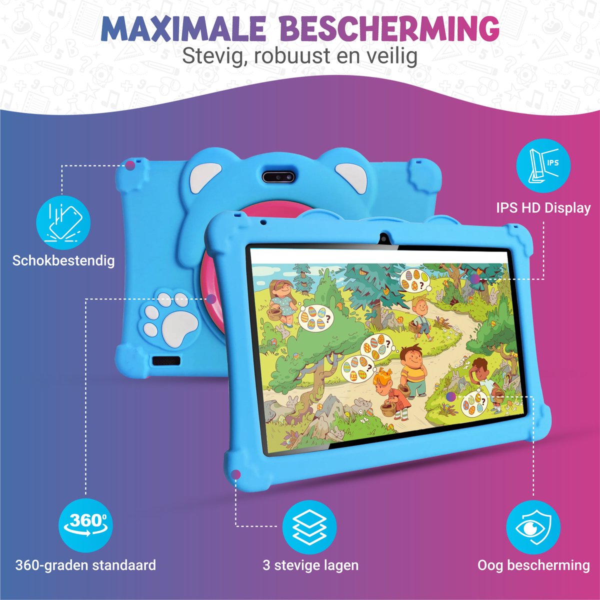 Tablet Voor Kinderen - 10.1 Inch - Kindertablet - Blauw