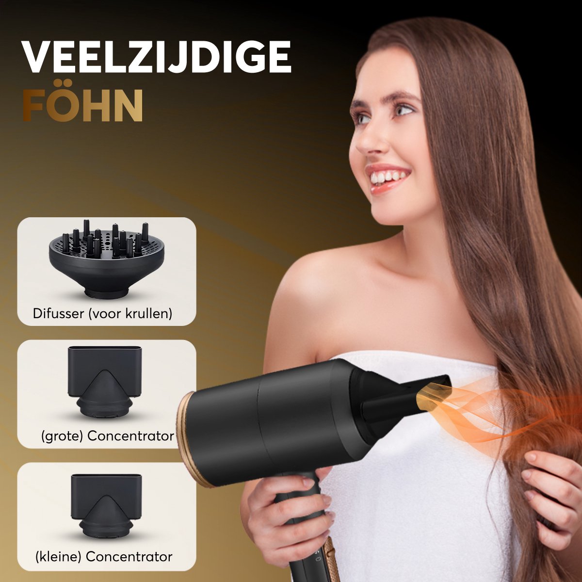 Fohn met diffuser - Fohnborstel - Haardroger
