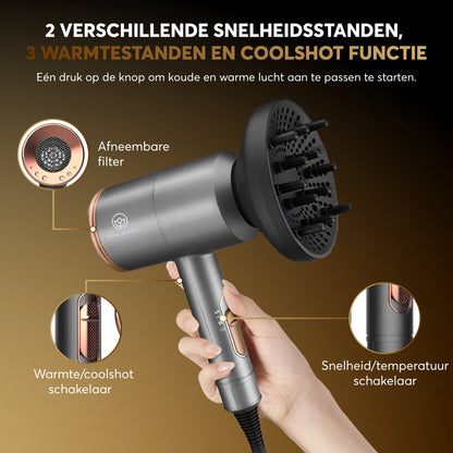 Fohn met diffuser - Fohnborstel - Haardroger