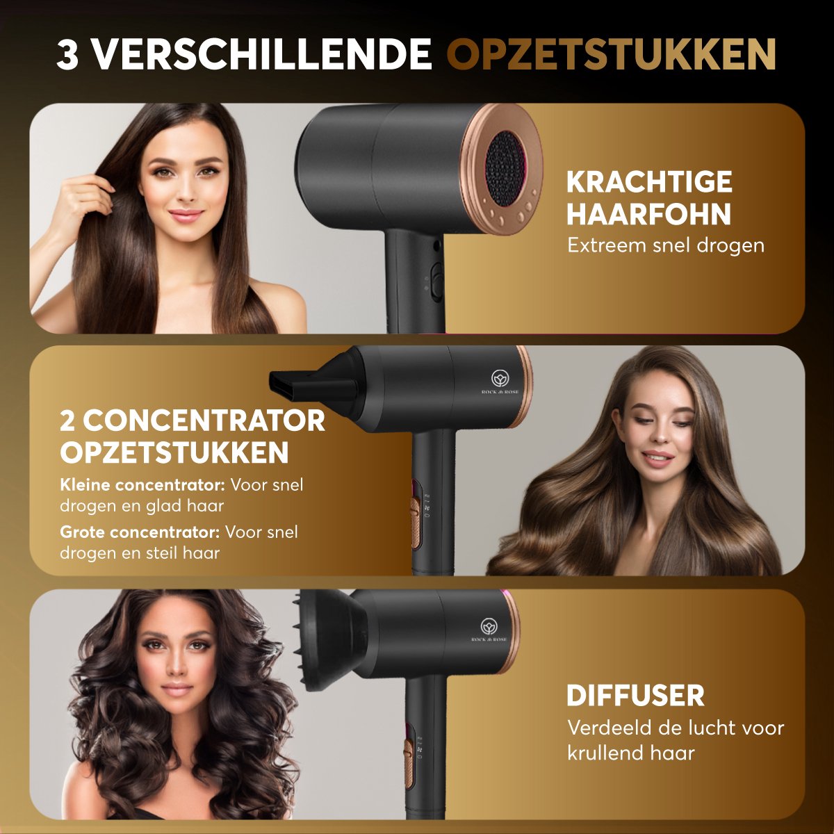 Fohn met diffuser - Fohnborstel - Haardroger