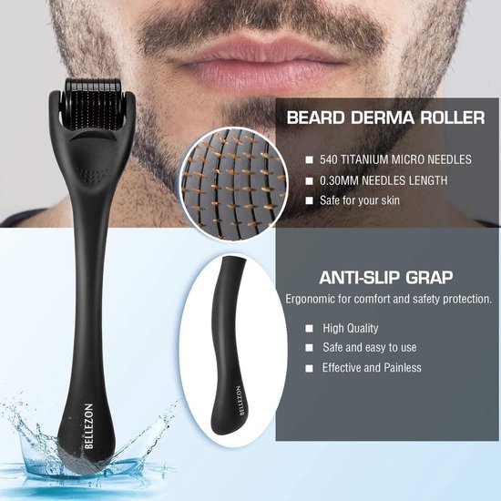 Baardgroei Kit met derma roller 