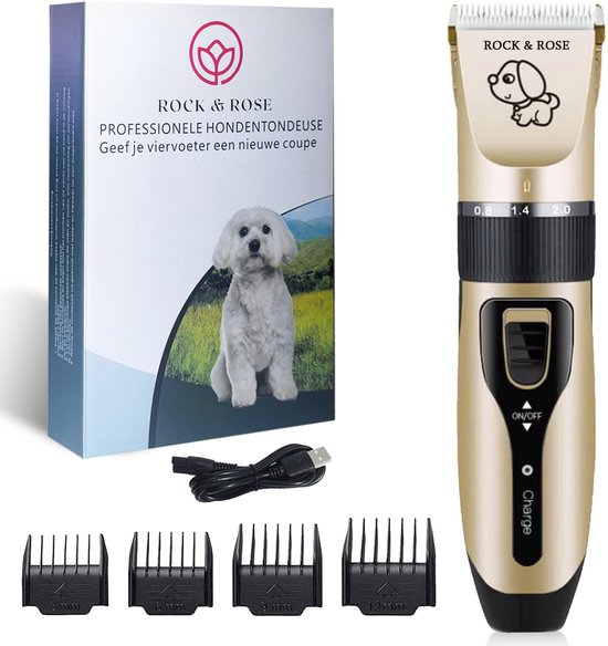 Rock&Rose Dierentondeuse - Scheerapparaat voor Honden en Katten - Hondentrimmer - Honden trimmer
