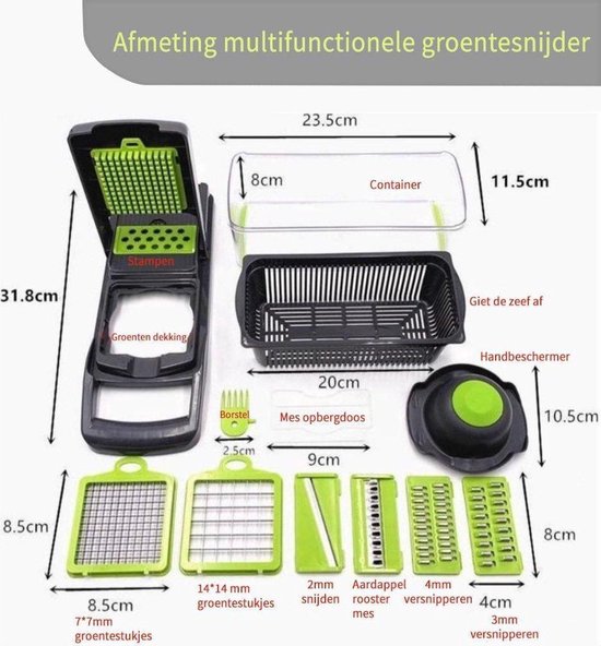 Mandoline afmetingen 