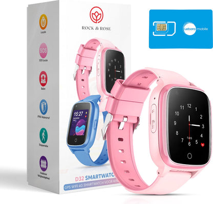 4G GPS Horloge Kind - Smartwatch Voor Kinderen - Roze